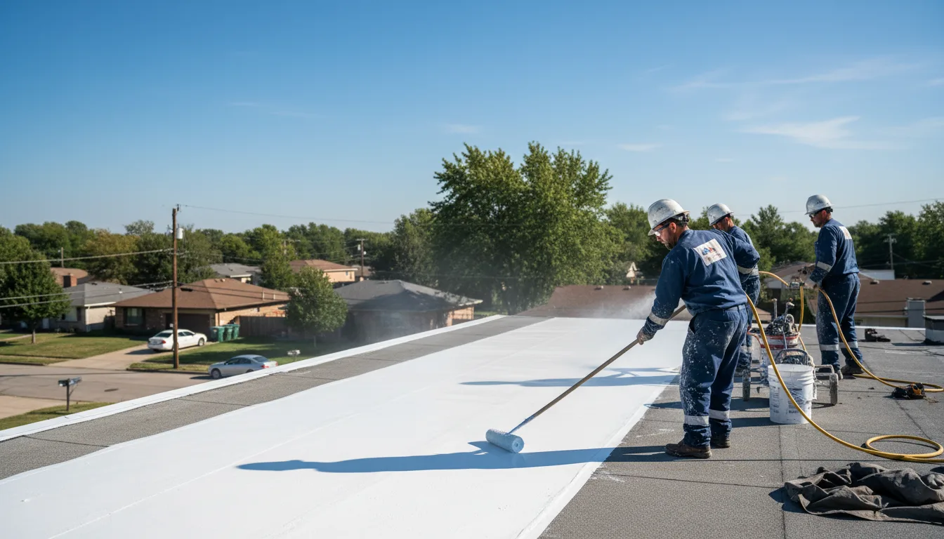 Commercial roof coating in Covington, MI near me